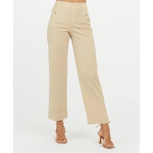 SPANX Stretch Twill Cropped Wide Leg Pant